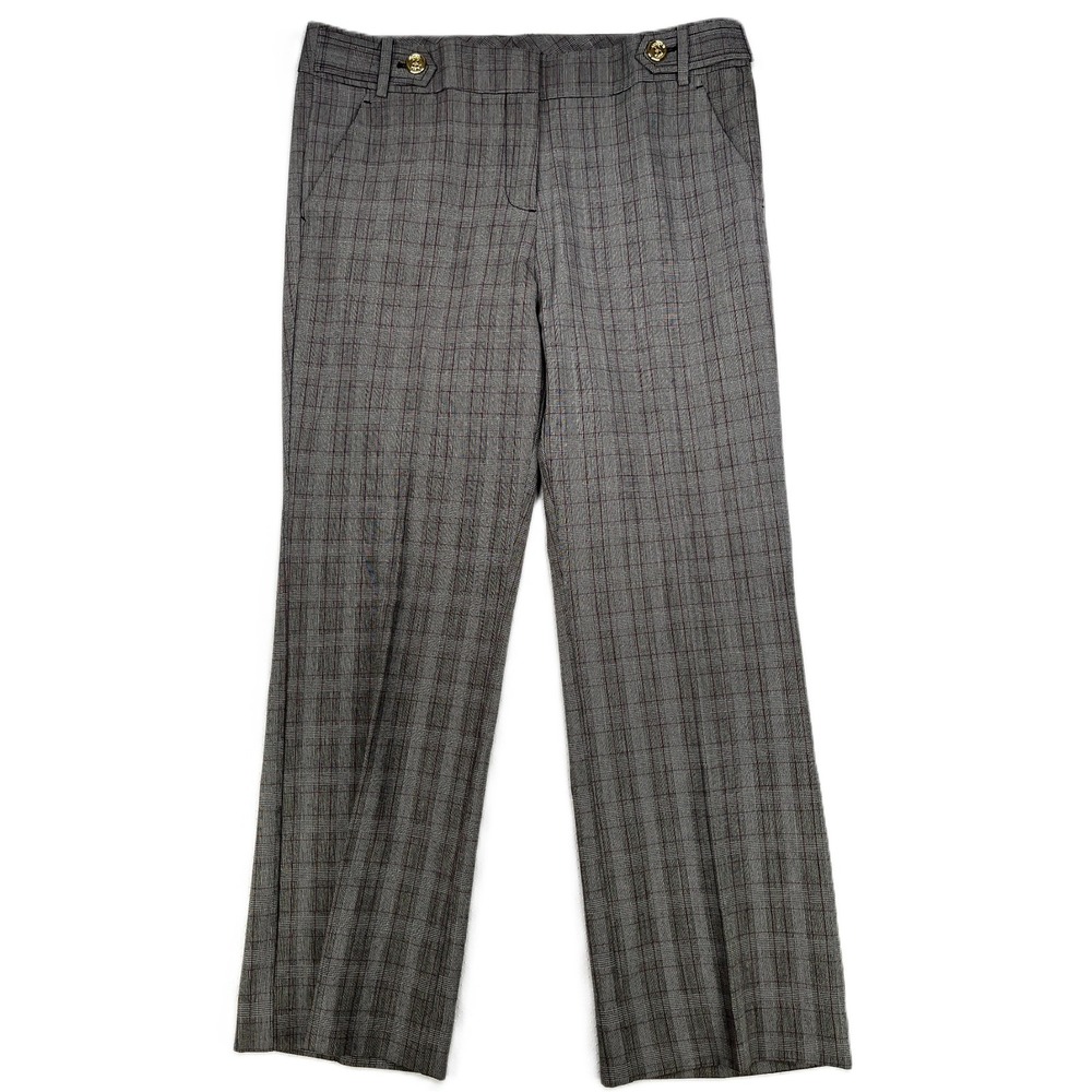 Anne Klein Women's Plaid Pleated Wide-Leg Pants Preppy Clueless 90's Size 10